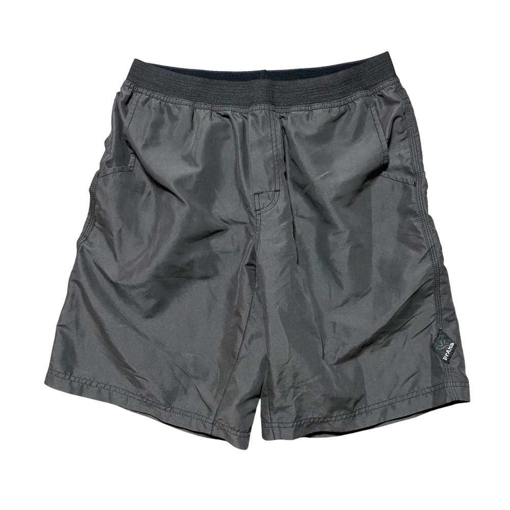prAna Breathe Shorts Mens L Gray Hiking Climbing Activewear Gorpcore Outdoor - Picture 1 of 9